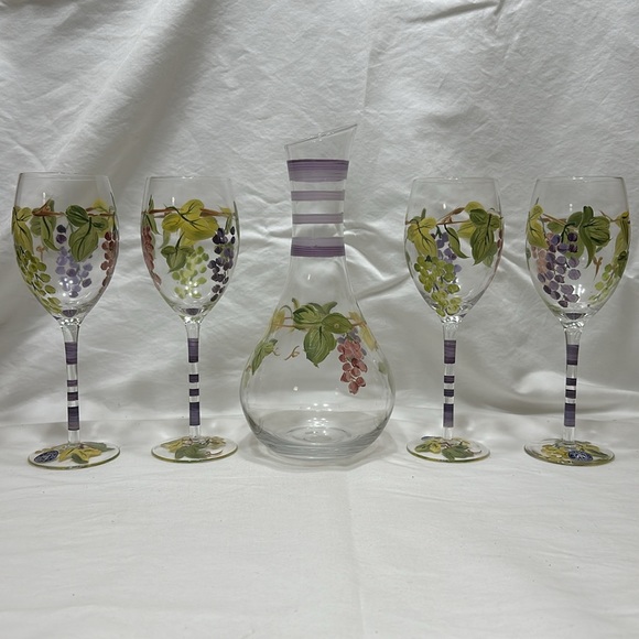 Wine Carafe & wine goblets set - Picture 2 of 15
